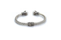 Bali Twist Bangle- White Pearl
