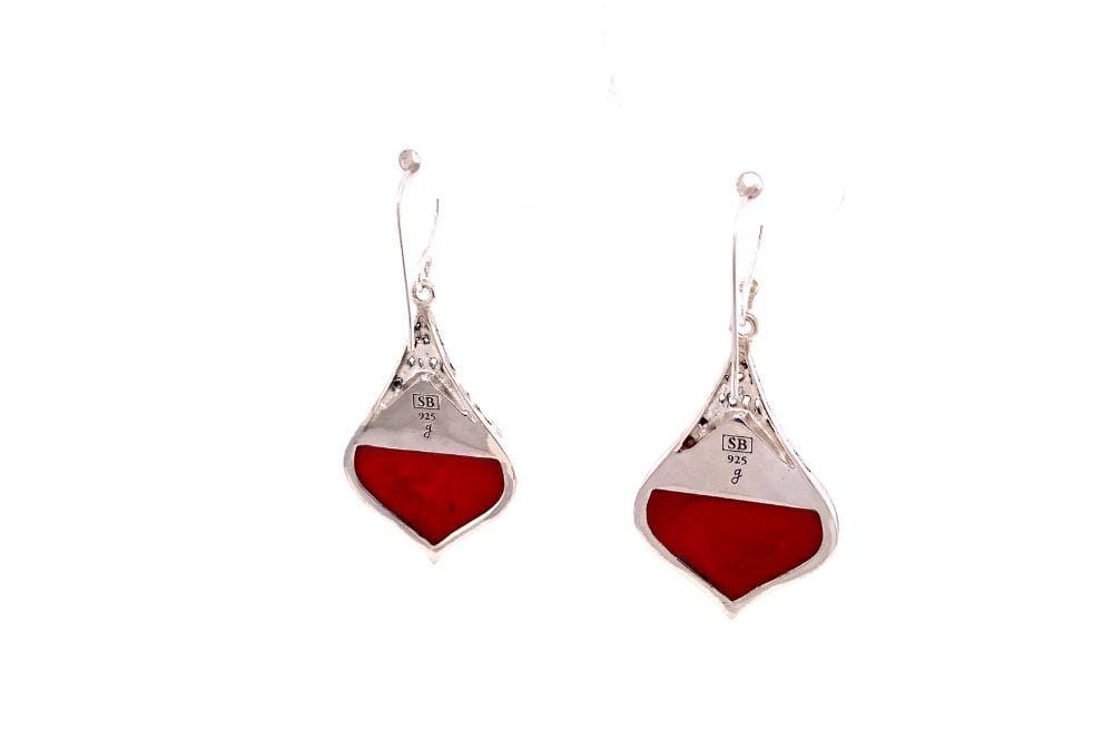 Ornate Earrings- Coral