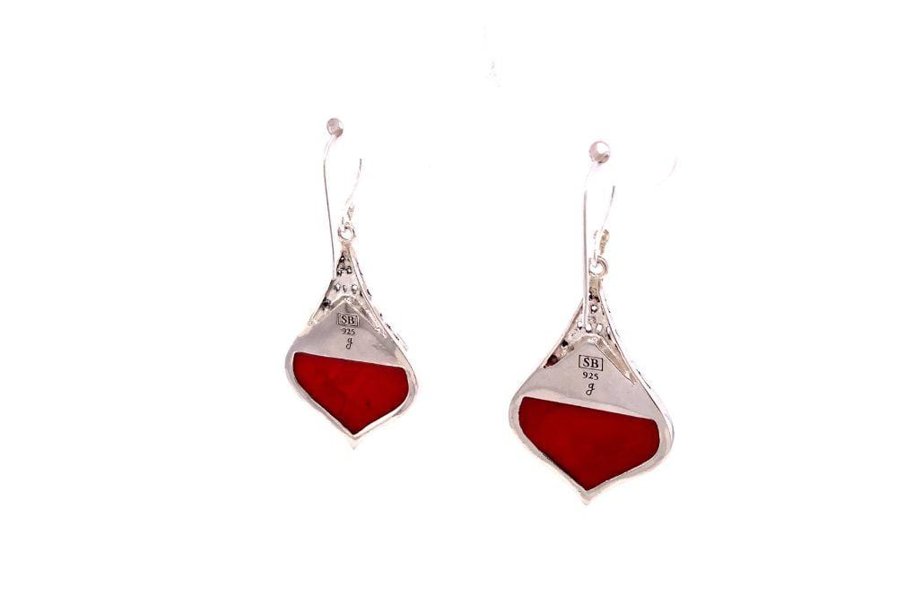 Ornate Earrings- Coral