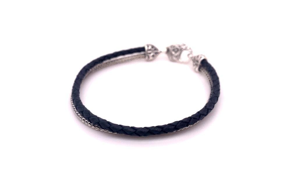 Latitude Bracelet- Black Leather