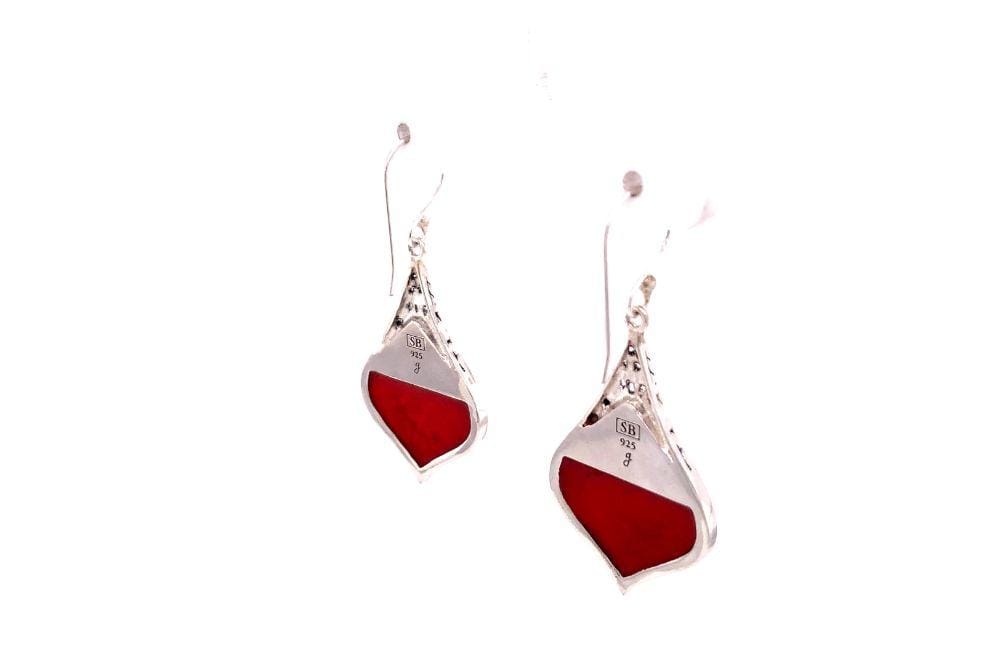 Ornate Earrings- Coral