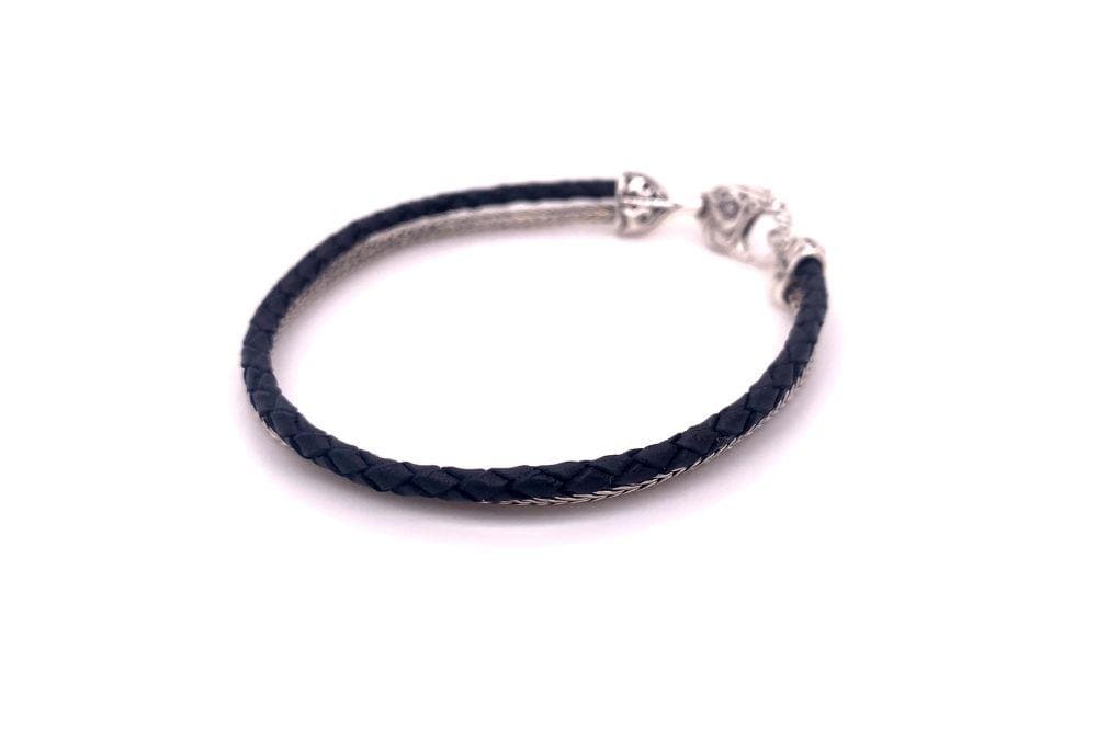Latitude Bracelet- Black Leather