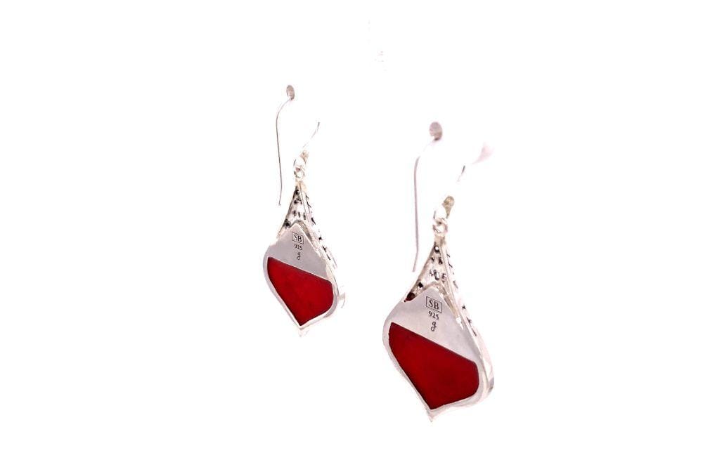 Ornate Earrings- Coral