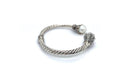 Bali Twist Bangle- White Pearl