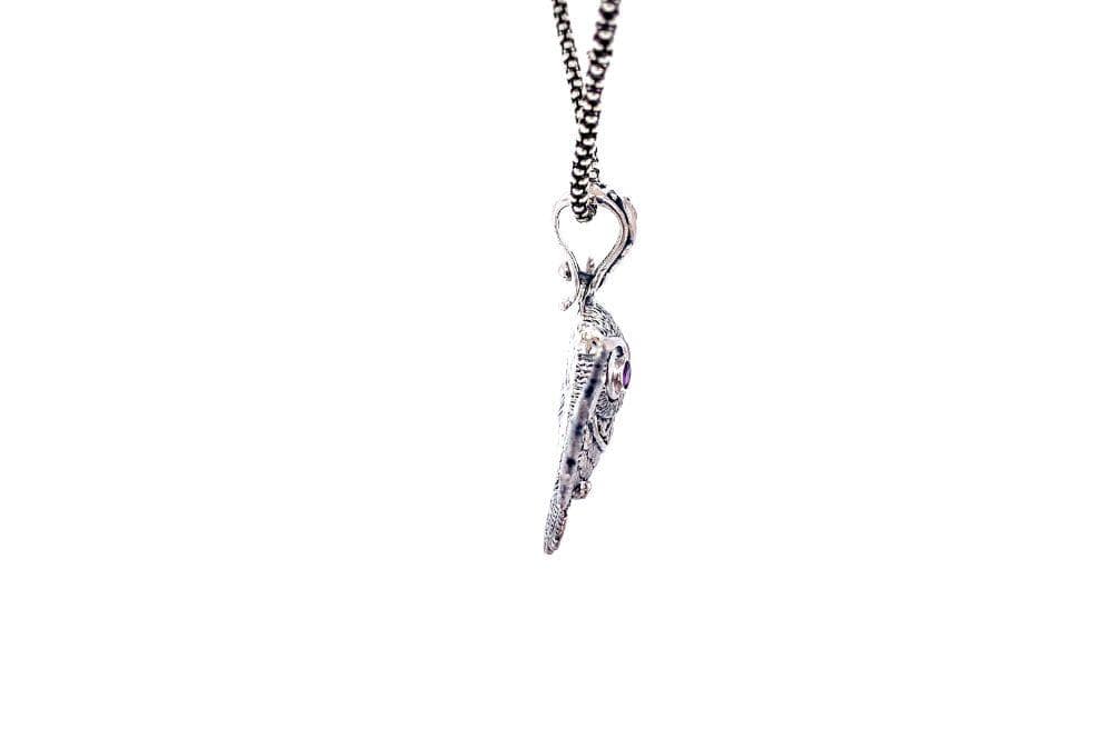 Owl Pendant- Amethyst