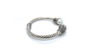 Bali Twist Bangle- White Pearl