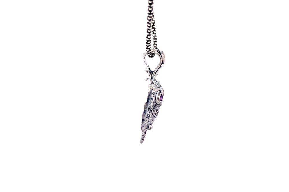 Owl Pendant- Amethyst