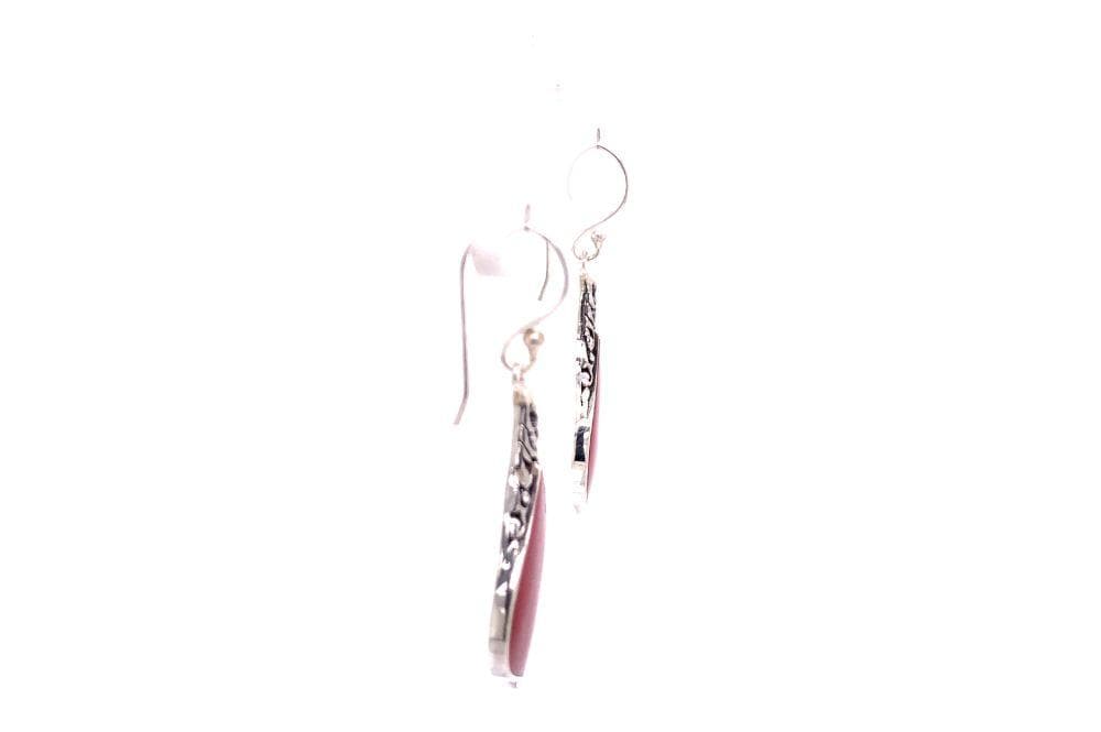 Ornate Earrings- Coral