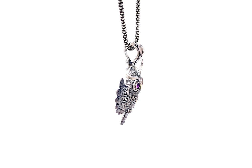 Owl Pendant- Amethyst