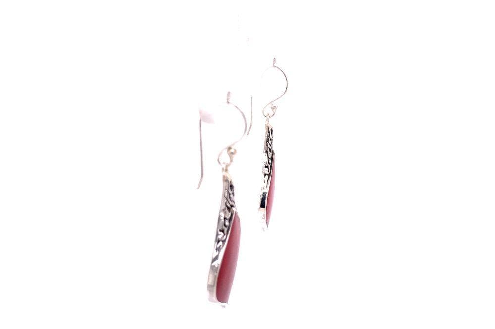 Ornate Earrings- Coral