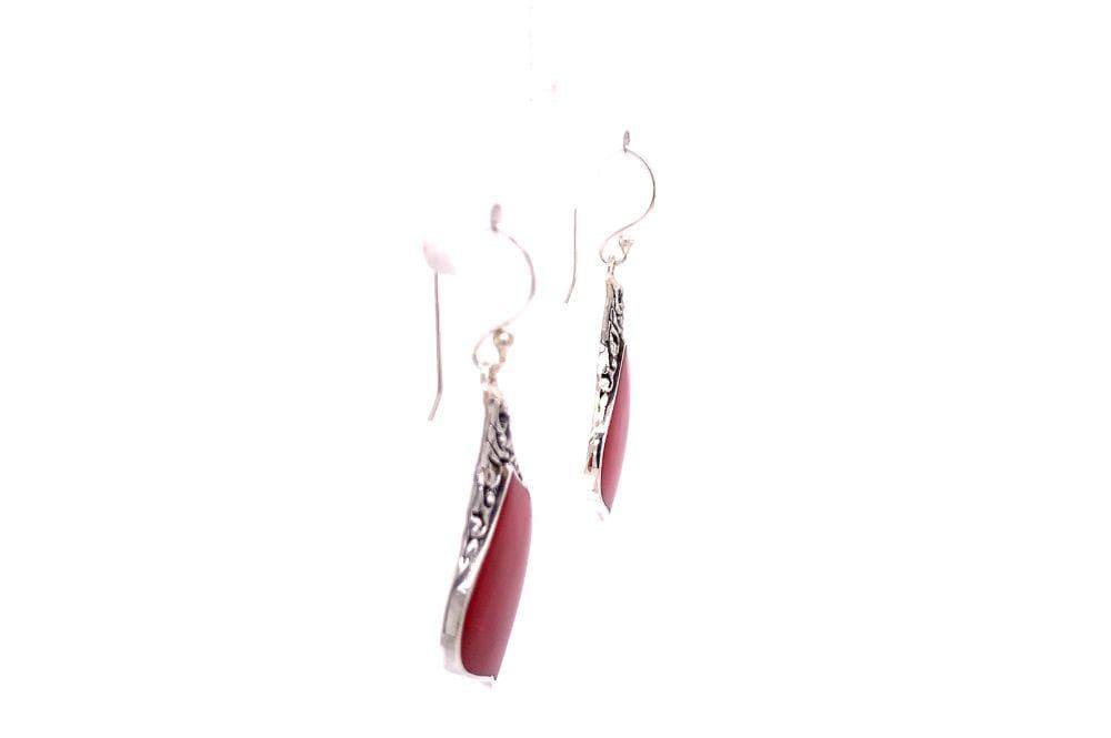 Ornate Earrings- Coral