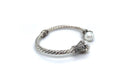 Bali Twist Bangle- White Pearl