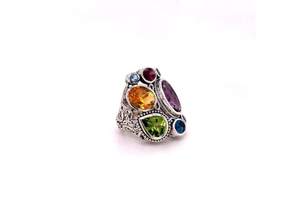 Madeira Ring- Multi Gemstones