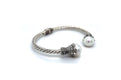 Bali Twist Bangle- White Pearl
