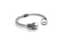 Bali Twist Bangle- White Pearl