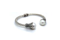 Bali Twist Bangle- White Pearl