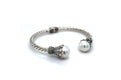Bali Twist Bangle- White Pearl