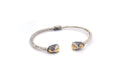 Gemma Bangle- Silver And Gold