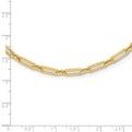 10K Polished Flat Oval Link Necklace