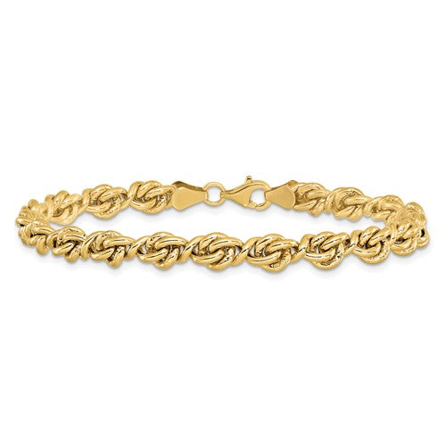 10K Polished Fancy Link Bracelet