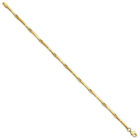 7.75" 10K Yellow Gold Fancy Link Bracelet