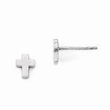 14K Polished Cross Earrings