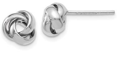 14K Love Knot Polished Post Earrings