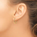 10KYG Polished Hinged Hoop Earrings