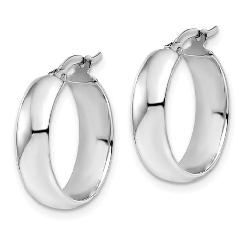 10KWG Polished Hinged Hoop Earrings