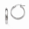10KWG Polished Hinged Hoop Earrings