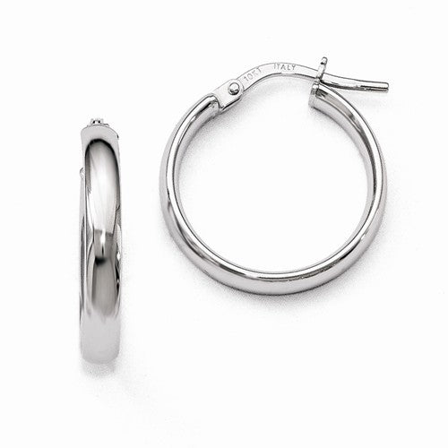 10KWG Polished Hinged Hoop Earrings