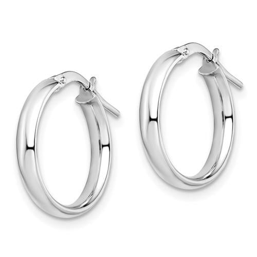10KWG Polished Hinged Hoop Earrings