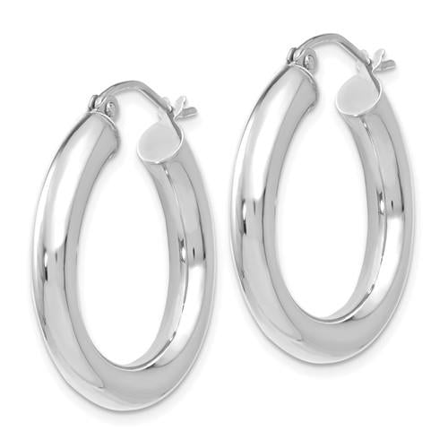 10KWG Polished Lightweight Tube Hoop Earrings