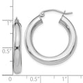 10KWG Polished Lightweight Tube Hoop Earrings
