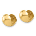 14K Yellow Gold Polished Round Huggie Hoop Earrings