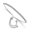 14k Polished Diamond-Cut Beaded Bolo Adjustable Bracelet