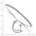 14k Polished Diamond-Cut Beaded Bolo Adjustable Bracelet
