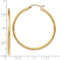 10KYG Polished Hinged Hoop Earrings