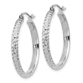 14K Diamond-Cut Hollow Hoop Earrings