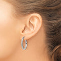 14K Diamond-Cut Hollow Hoop Earrings