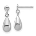 14K Polished Teardrop Dangle Earrings