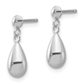14K Polished Teardrop Dangle Earrings