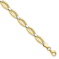 10K Two-Tone Gold Polished Fancy Link