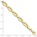 10K Two-Tone Gold Polished Fancy Link