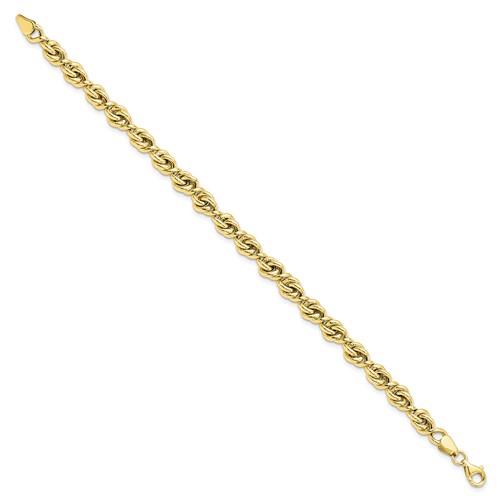 10K Polished Fancy Link Bracelet