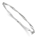 14K Polished Twisted Hinged Bangle