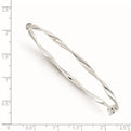 14K Polished Twisted Hinged Bangle