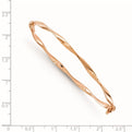 14K Polished Twisted Hinged Bangle