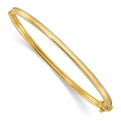 14k Polished & Diamond-Cut Bangle Bracelet