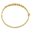 14k Polished Square Link Hinged Bangle Bracelet